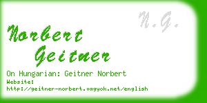 norbert geitner business card